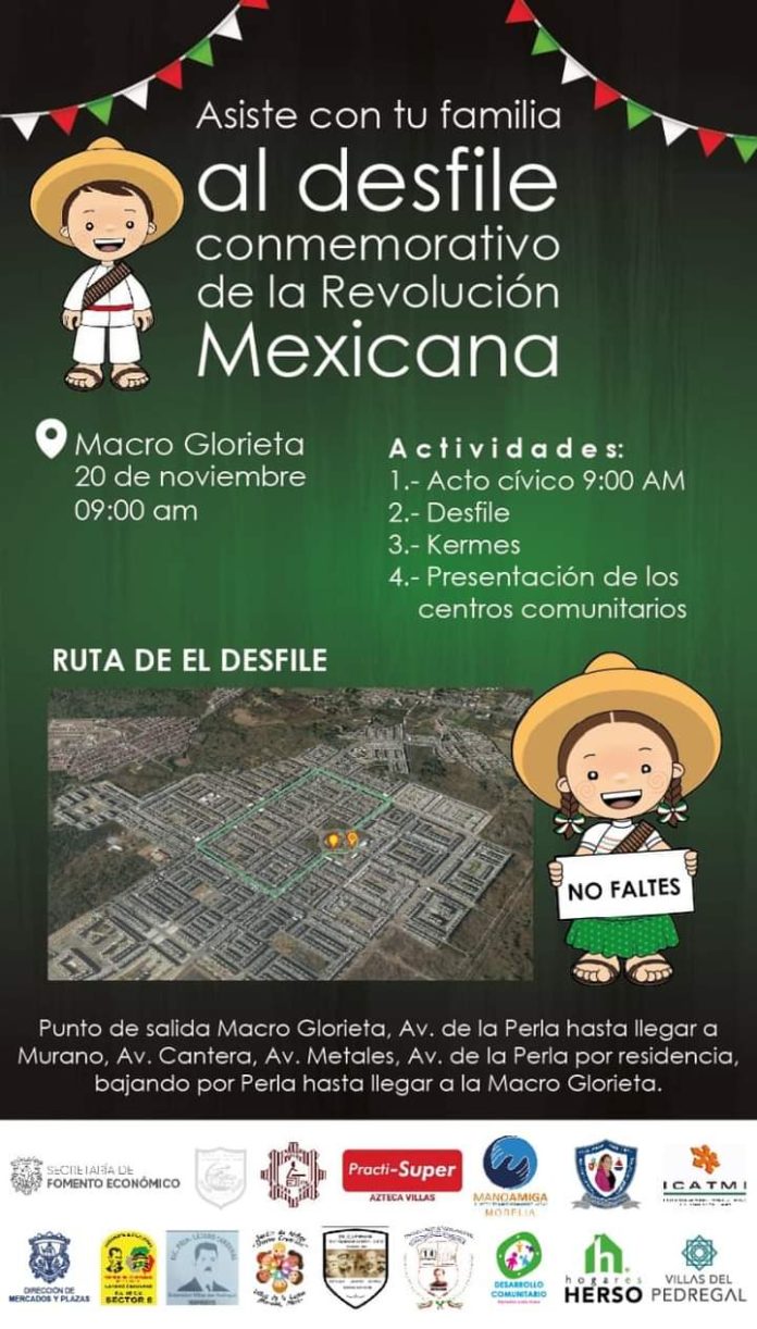 No sólo el 15 sino también el 20; Villas del Pedregal tendrá su propio desfile de la Revolución