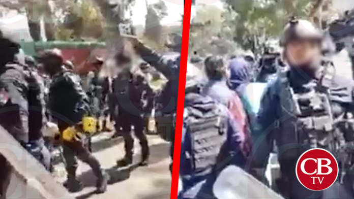 Acuden granaderos a retirar bloqueo en Chilchota