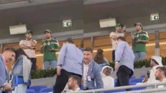 Checo Pérez alentó a México desde la tribuna