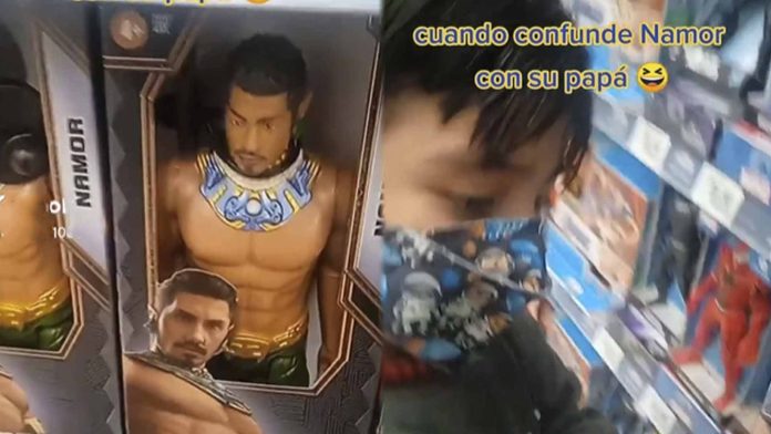 VIDEO: Niño confunde muñeco de ‘Namor’ con su papá