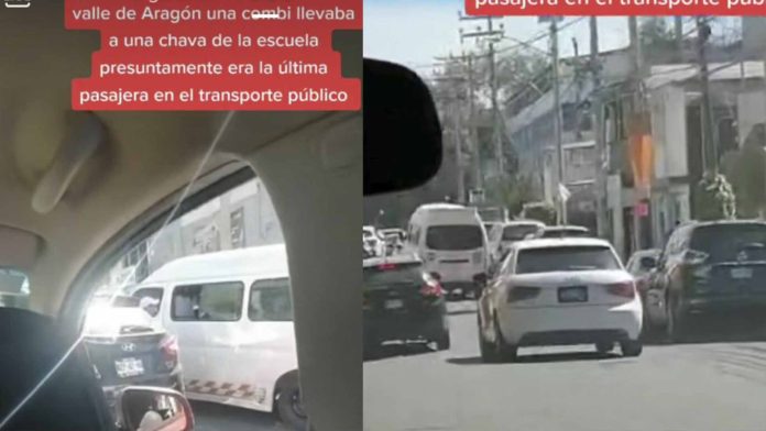Combi sin placas no dejaba bajar a joven en Ecatepec