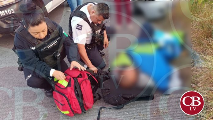 Motociclista choca en Villas del Pedregal y termina herido