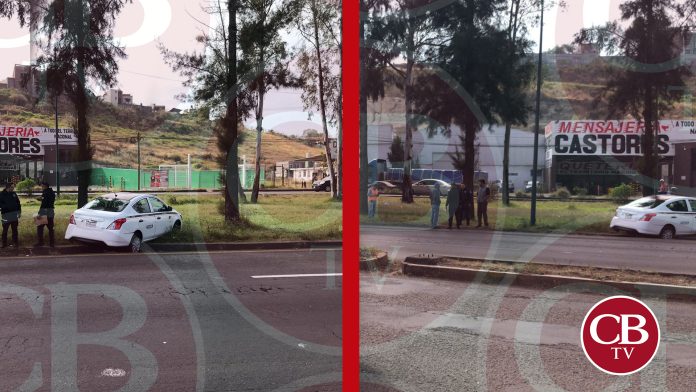 Volteo le pega a un taxi en el libramiento de Morelia