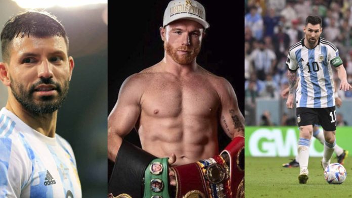 ‘Kun’ Agüero responde al Canelo Álvarez tras mensajes contra Messi