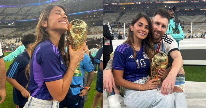 Esposa de Messi podría enfrentar duro castigo de la FIFA por tocar la Copa del Mundo