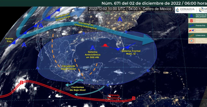 Continuan lluvias fuertes en el sureste de México y la entrada de un Nuevo Frente Frió