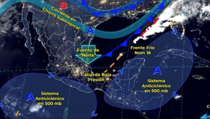 Frente Frío 17 provocará temperaturas mínimas de 0 a 5 °C