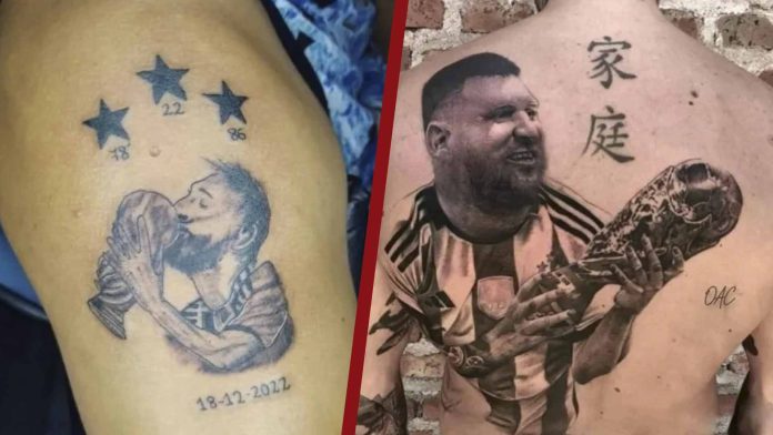 Fans se tatúan a Messi; resultados son decepcionantes