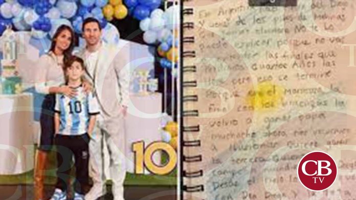 Hijo de Messi dedica mensaje al equipo argentino previo a la final