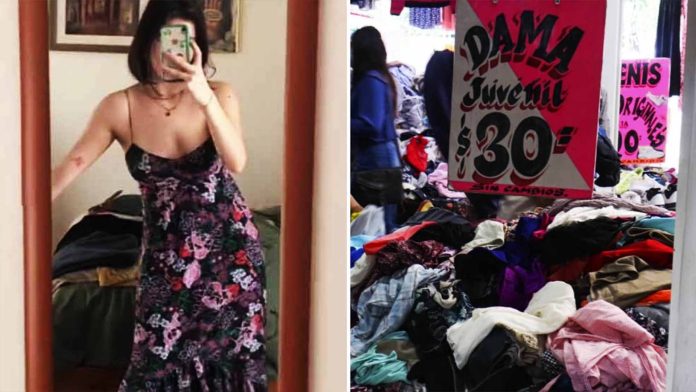 Joven compra vestido en la paca y descubre que vale 11 mil pesos