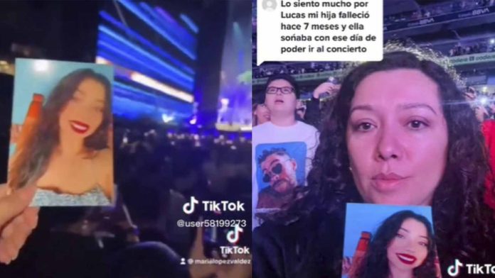 Mamá cumple el sueño de su hija fallecida y va al concierto de Bad Bunny en su representación