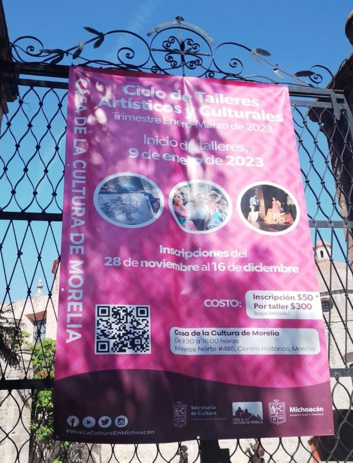 Talleres culturales se reactivan en Morelia