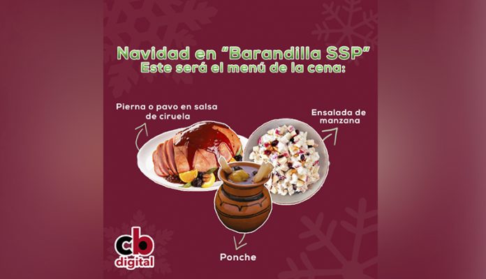 Lomo en salsa de ciruela, entre el menú navideño en la “barandilla” de la SSP