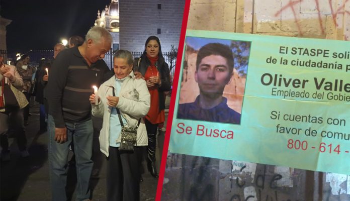 Con veladoras y pancartas, familiares piden la pronta búsqueda de Oliver Valle Cuadra