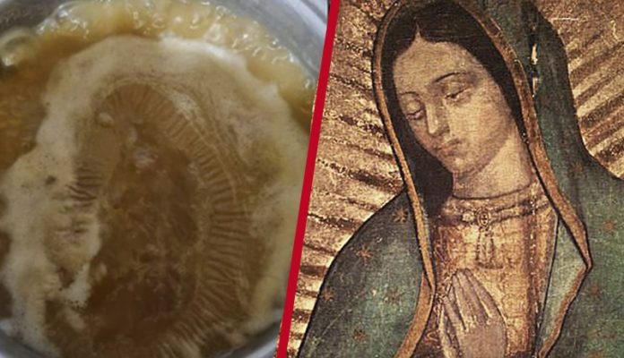 Virgen de Guadalupe se le aparece a una familia en la espuma de una olla de frijoles