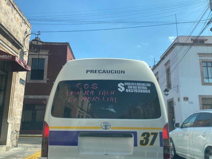 “SOS, saquen el tren de Morelia”