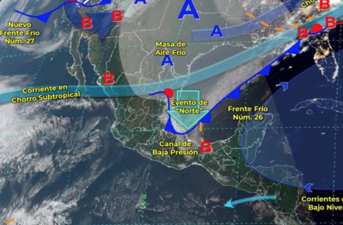 ¡Continúan bajas temperaturas! Llega el frente frío número 27