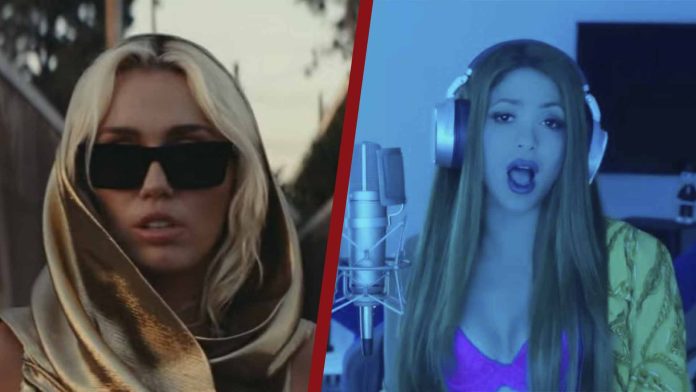Miley Cyrus le roba el primer lugar a Shakira