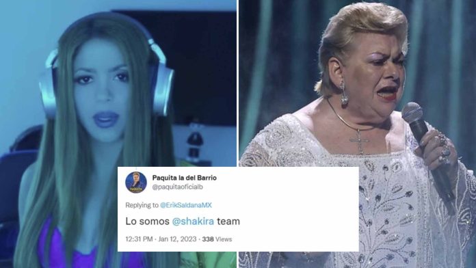 Paquita la del Barrio se declara ‘team Shakira’ tras canción contra Piqué