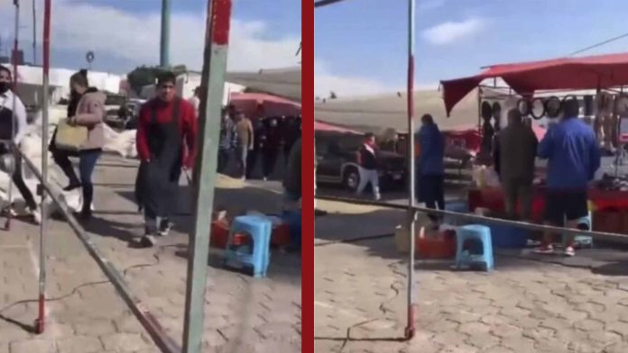 Reportan balacera en tianguis del Estado de México