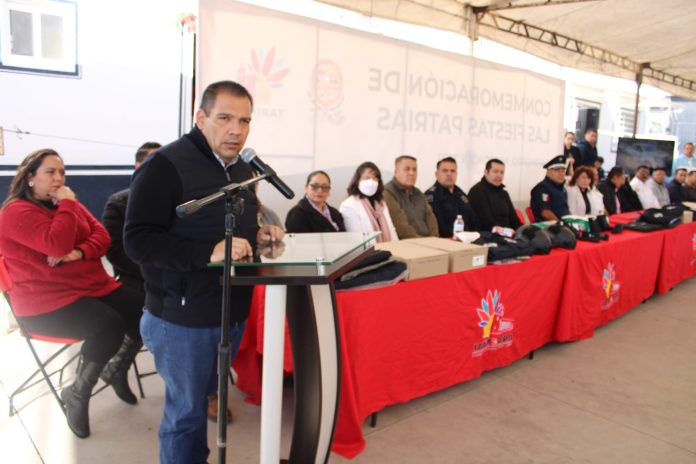 Realiza Bladimir González entrega de equipamiento policial del programa Fortapaz