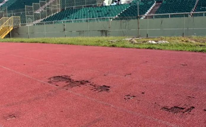 Pista atlética del “Venus” fue dañada por Silvano; Bedolla