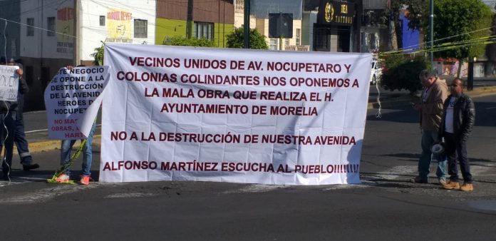 Vecinos de Av. Nocupétaro en contra de construcción de ciclovia, ductos de gas pueden explotar