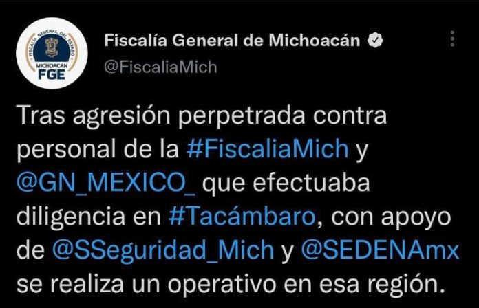 Varios detenidos deja agresión a personal de la FGE en Tacámbaro