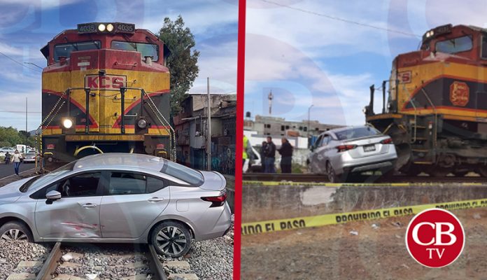 Ciudadano imprudente, quiso ganarle al tren, se lo llevan de corbata