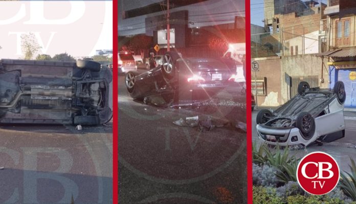 Tres volcaduras en menos de 24 horas en Morelia
