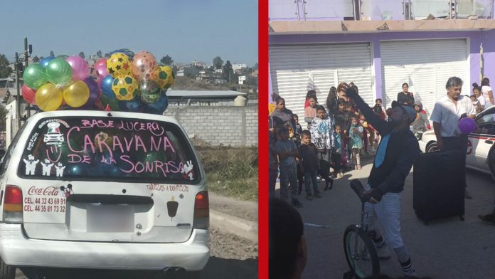 Taxistas aliados de la comunidad LGBT llevaron juguetes a niños de zonas marginadas en Morelia