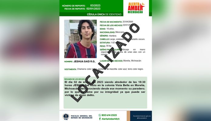 Hallan a joven reportado como desaparecido en Morelia
