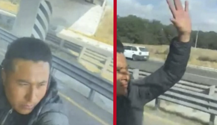 Video: Hombre intenta robar un trailer y queda colgado de la puerta