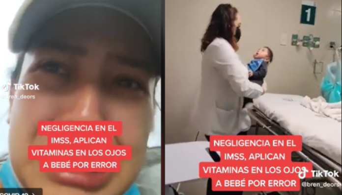 Becaria del IMSS aplica ‘por error’ vitaminas en ojos de bebé de 4 meses