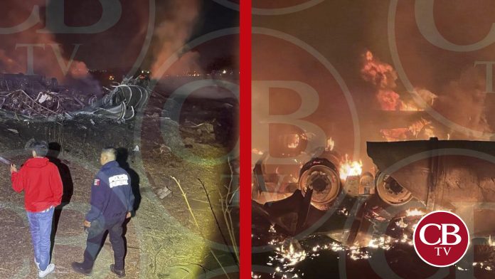 Pipa de gasolina explota y se muere el chófer