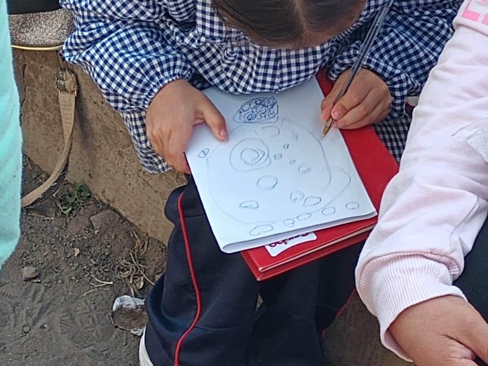 Alumnos del jardín de niños 