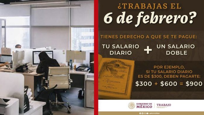 ¿Trabajaste el 6 de febrero? Esto es lo que te deben pagar por el día