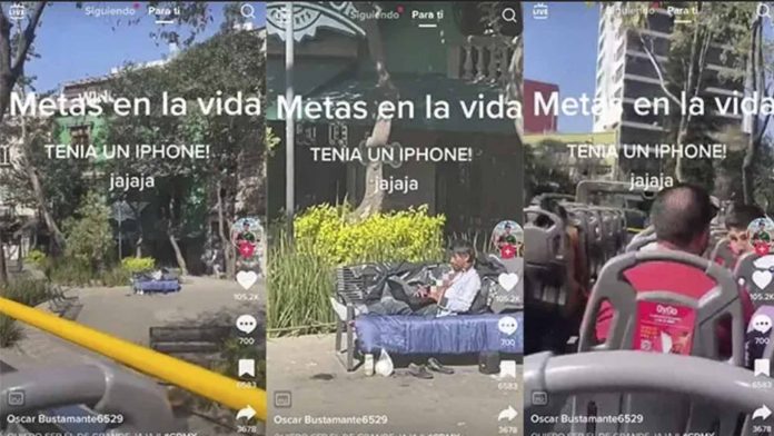 Captan a un vagabundo con iPhone y laptop