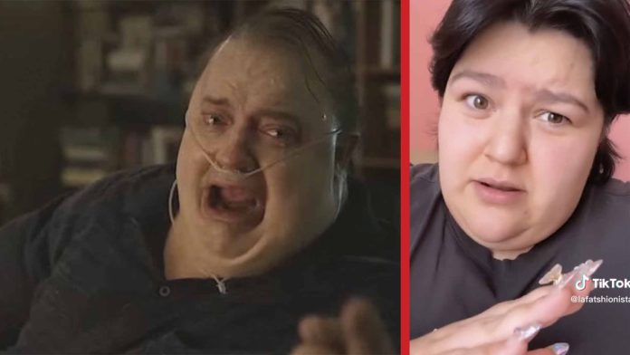 Influencer pide no ver la película ‘The Whale’; acusa que es gordofóbica