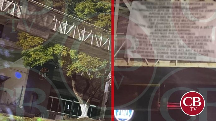Dejan mantas en contra de el Ejército Mexicano en Zamora