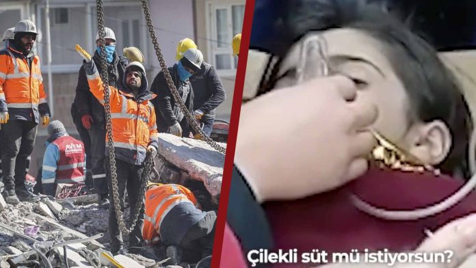 Rescatan a niña entre los escombros en Turquía tras 178 horas atrapada