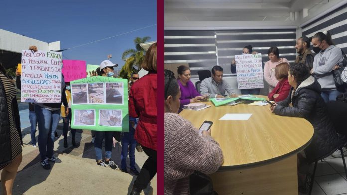 Entre varillas y peligro; alumnos de preescolar toman clases en Morelia