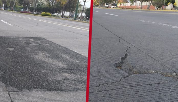 Ni tres años duro la Calzada Juárez, surcos y grietas invaden la obra