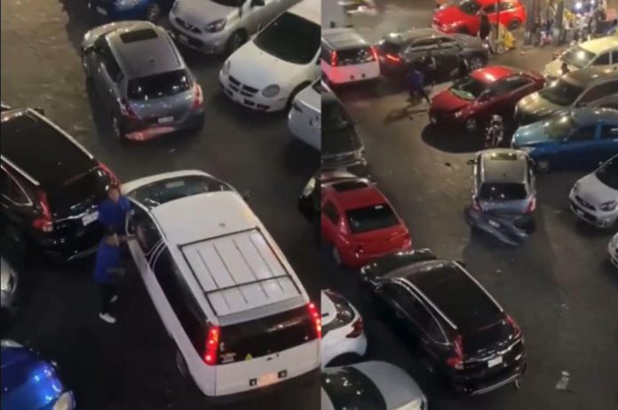 Hombre enloquecido choca contra autos estacionados y atropella a valet parking