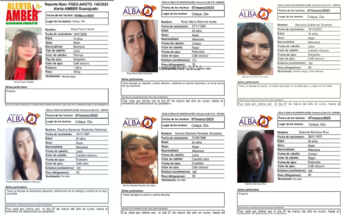 Encuentran sin vida a “algunas” del as 6 desaparecidas en Celaya