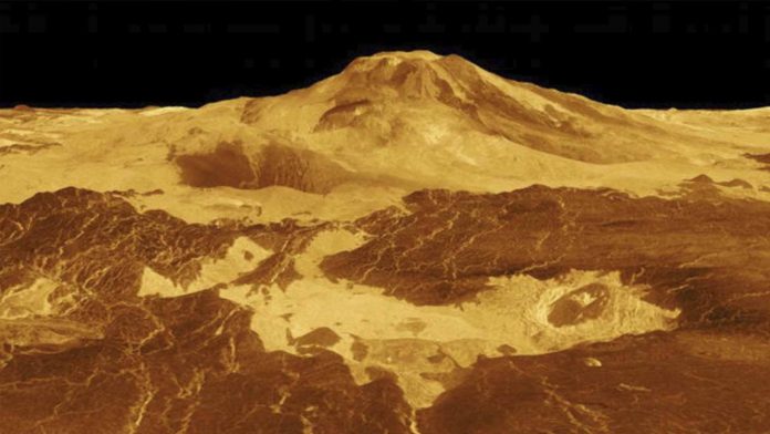 Descubren volcán activo en Venus