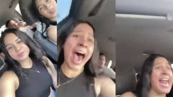 Jóvenes graban momento en el que su auto se volcó