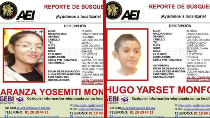 Localizan con vida a los dos menores estadounidenses desaparecidos en Nuevo León