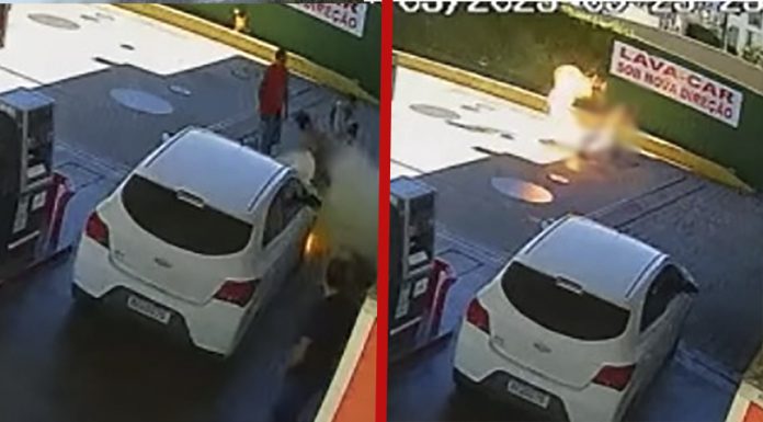 Despachador de gasolina le prende fuego a cliente tras discusión