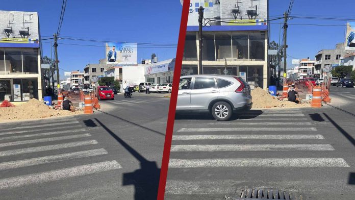 Denuncian obstrucción del paso peatonal por obra en Av. Lázaro Cárdenas